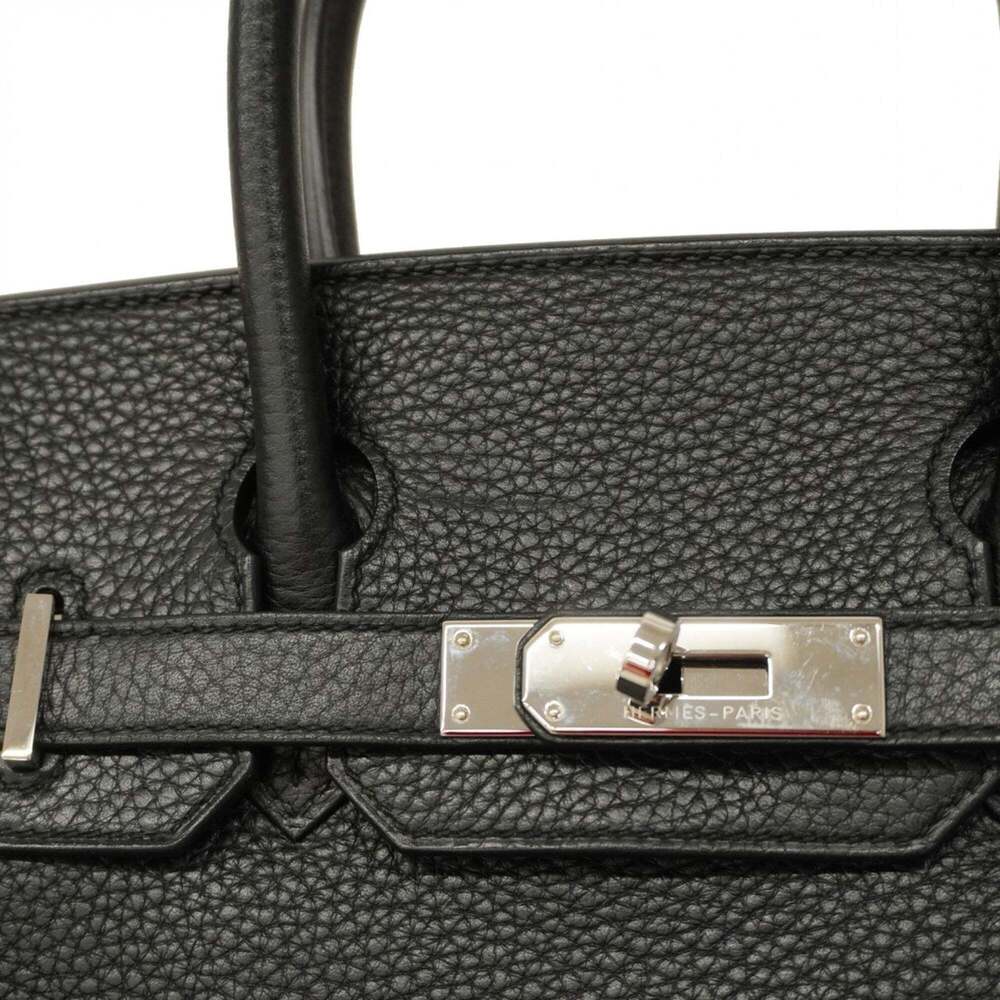 Hermes Hermès Birkin 30 Handbag in Taurillon Clemence Leather, Black, with T ... - Picture 7 of 14